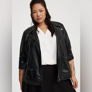 TORRID Textured Relaxed Moto Jacket NWT - Size 00X | 10